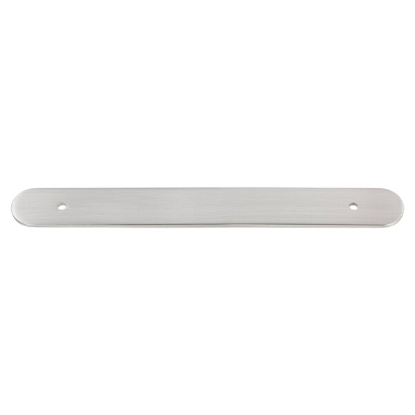 Gliderite Hardware 8-1/2 in. Satin Nickel Rounded Back Plate 6-1/4 in. Center to Center - 9343-160-SN 9343-160-SN-1 - main